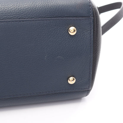 ネオエグゼクティブトート ハンドバッグ トートバッグ レザー ネイビー ブラック ゴールド金具 2WAY シャネル バッグ CHANEL