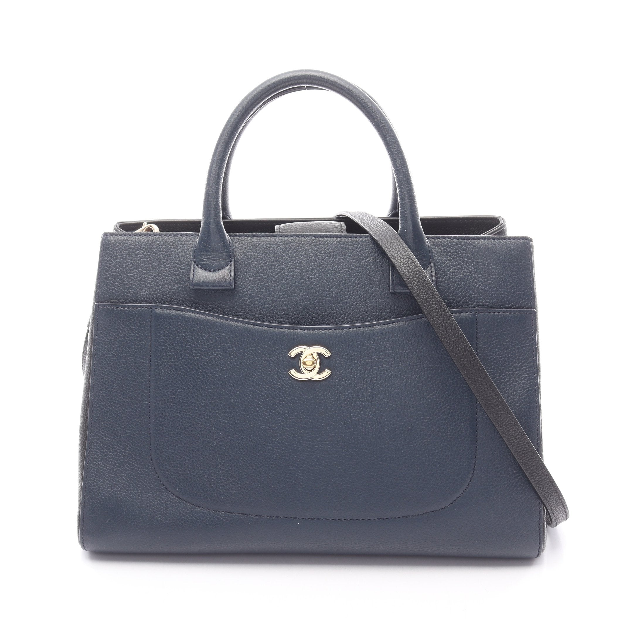 ネオエグゼクティブトート ハンドバッグ トートバッグ レザー ネイビー