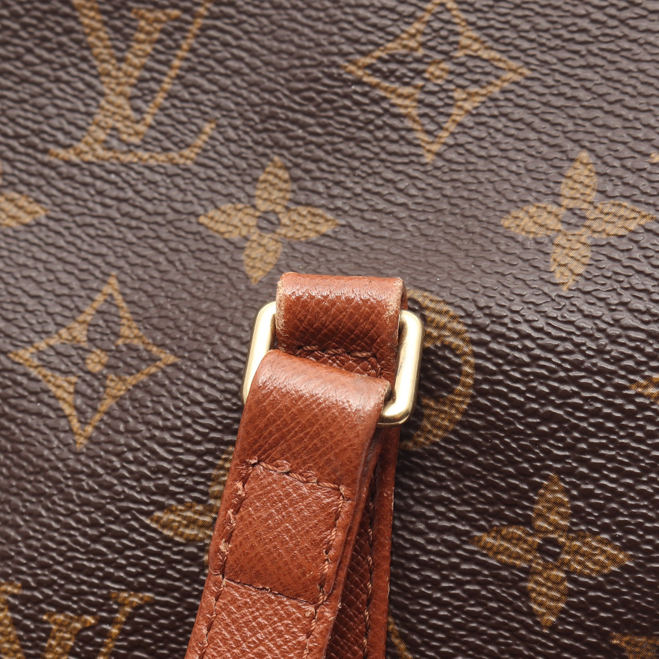 パピヨン30 モノグラム 旧型 ハンドバッグ PVC レザー ブラウン ルイ