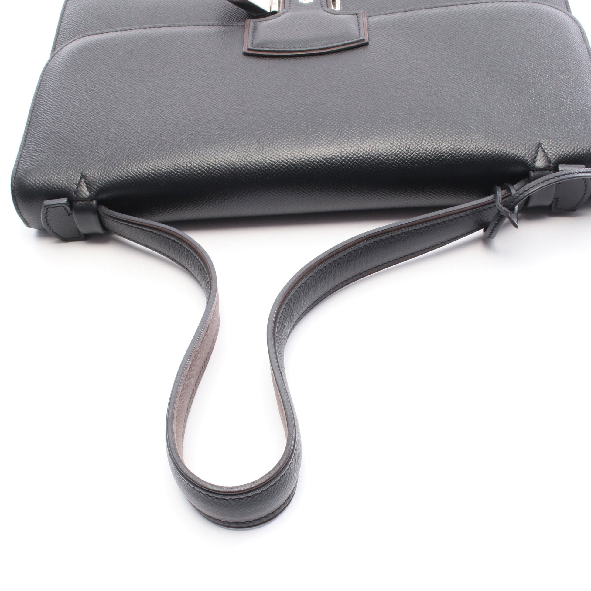 イリコエラン32 ワンショルダーバッグ ヴォーエプソン ブラック シルバー金具 □O刻印 エルメス バッグ HERMES