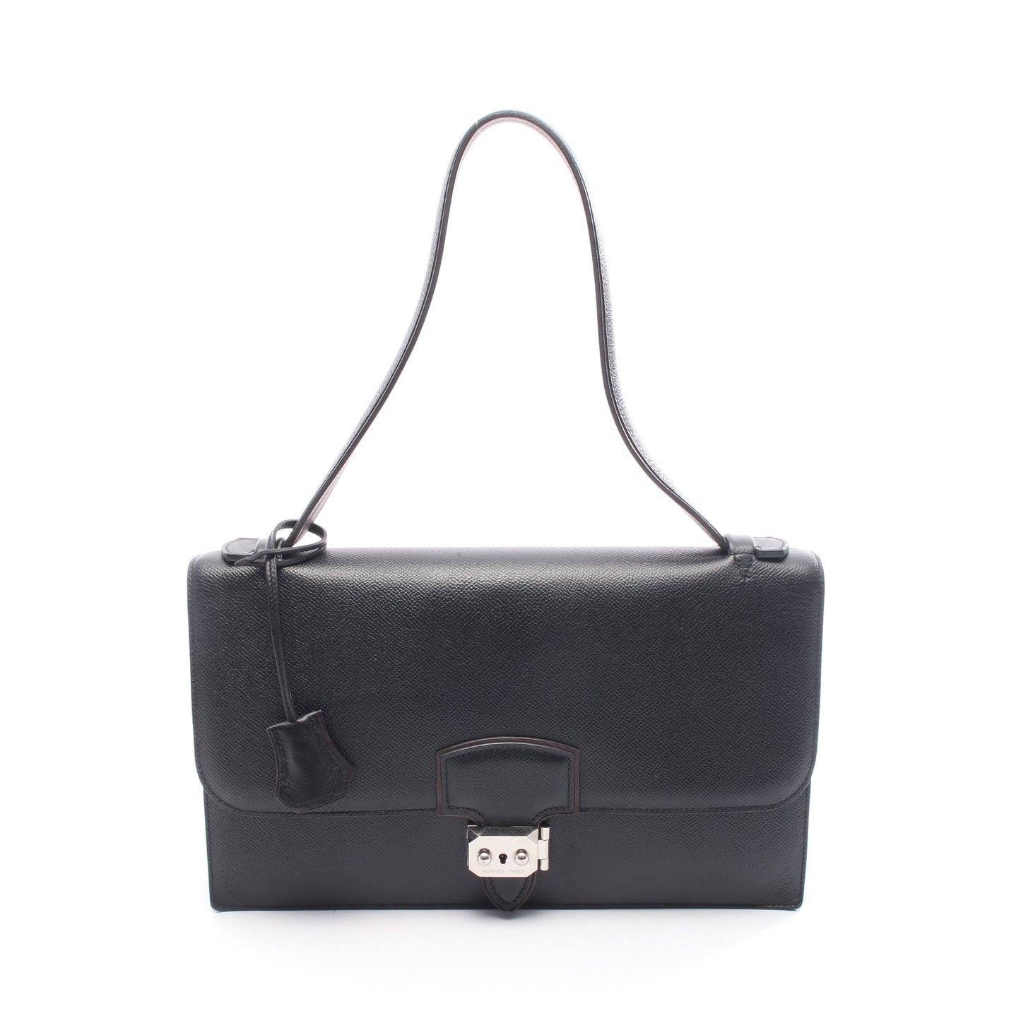 イリコエラン32 ワンショルダーバッグ ヴォーエプソン ブラック シルバー金具 □O刻印 エルメス バッグ HERMES