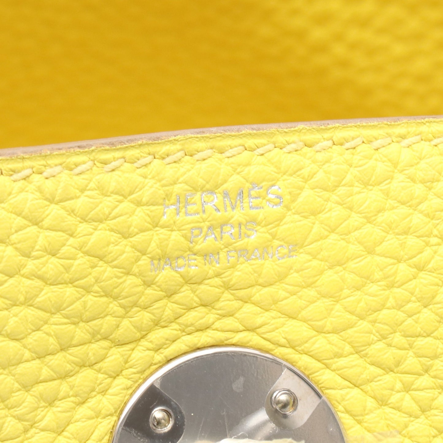 リンディ26 ライム ショルダーバッグ トリヨンクレマンス イエロー シルバー金具 Y刻印 エルメス バッグ HERMES