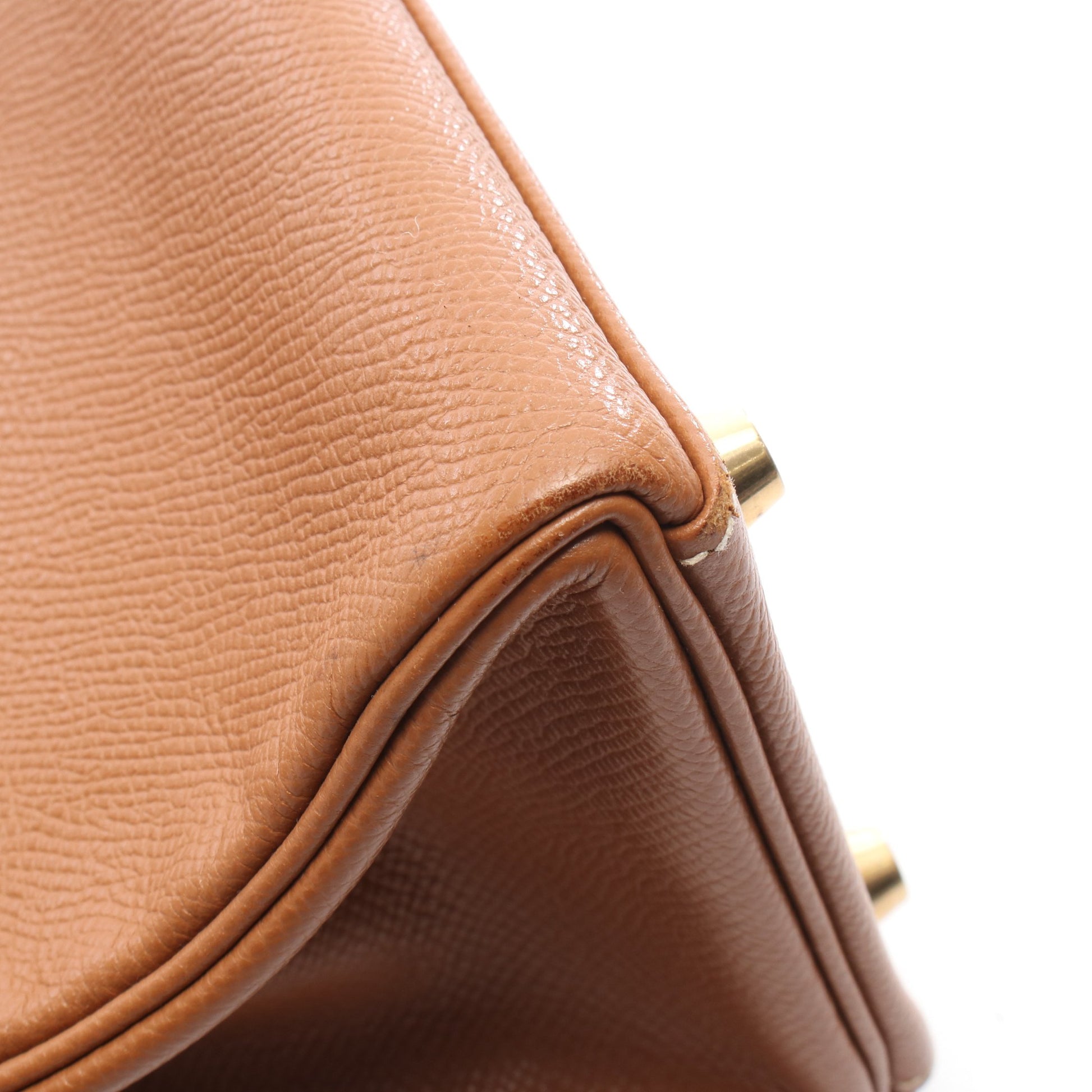 ケリー32 ゴールド ハンドバッグ クシュベル ブラウン ゴールド金具 2WAY □C刻印 エルメス バッグ HERMES