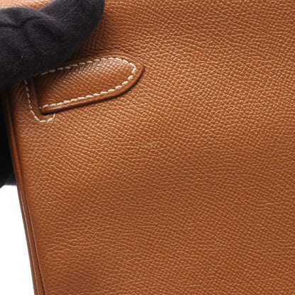 ケリー32 ゴールド ハンドバッグ クシュベル ブラウン ゴールド金具 2WAY □C刻印 エルメス バッグ HERMES