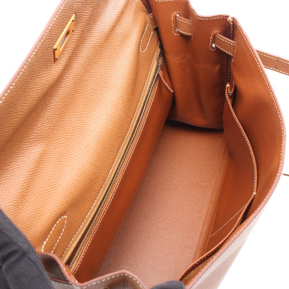 ケリー32 ゴールド ハンドバッグ クシュベル ブラウン ゴールド金具 2WAY □C刻印 エルメス バッグ HERMES