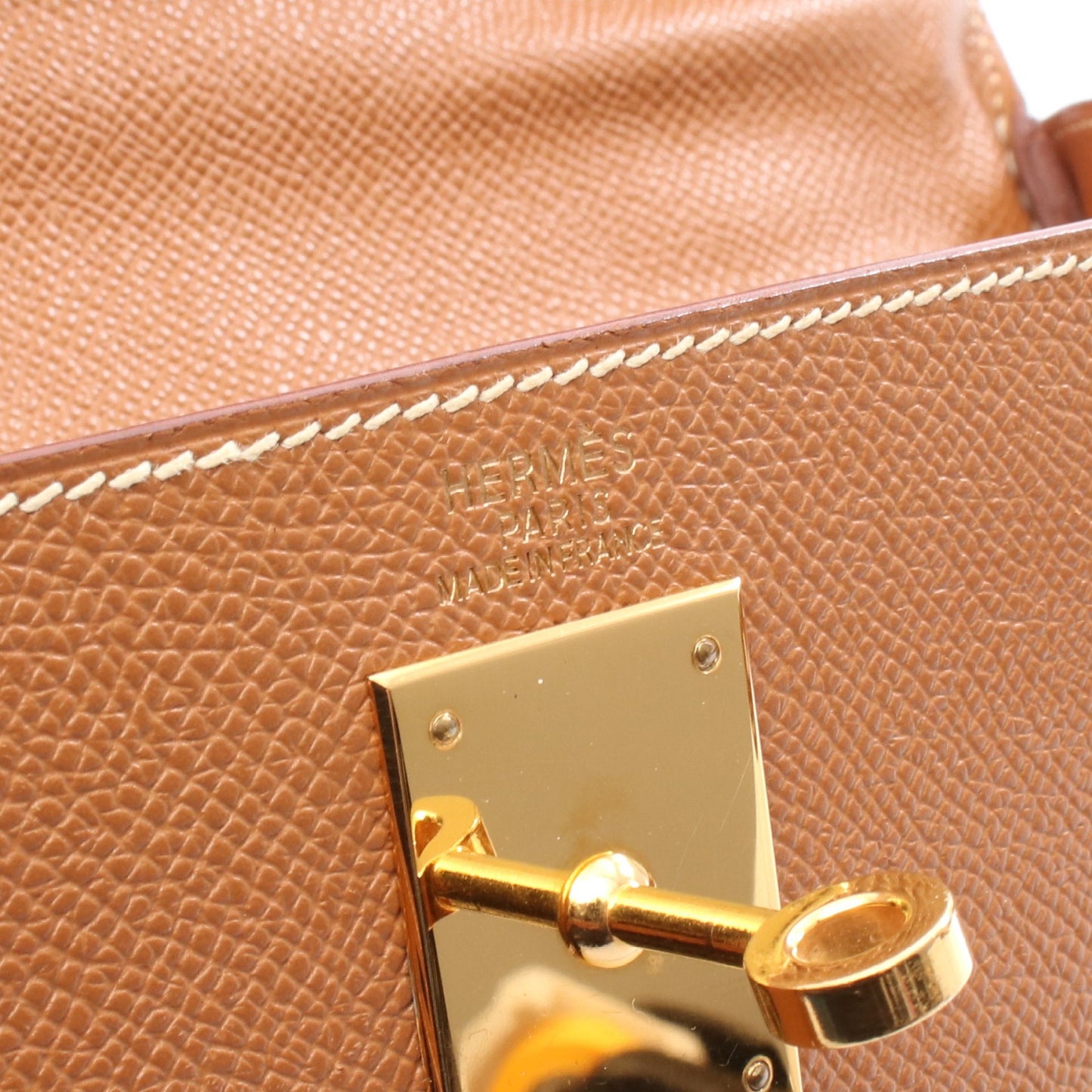 ケリー32 ゴールド ハンドバッグ クシュベル ブラウン ゴールド金具 2WAY □C刻印 エルメス バッグ HERMES