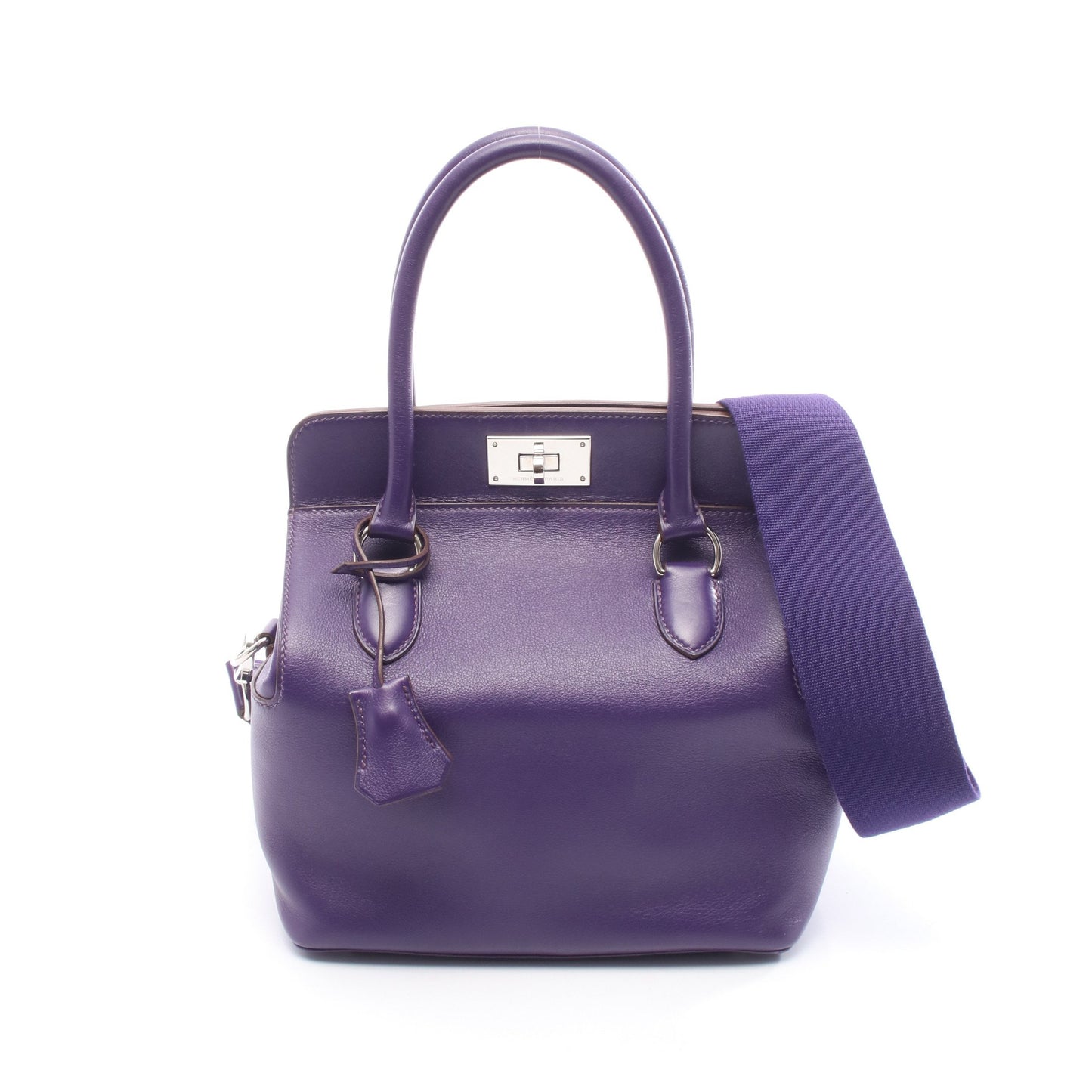 ツールボックス20 アイリス ハンドバッグ ヴォースイフト パープル シルバー金具 2WAY □N刻印 エルメス バッグ HERMES