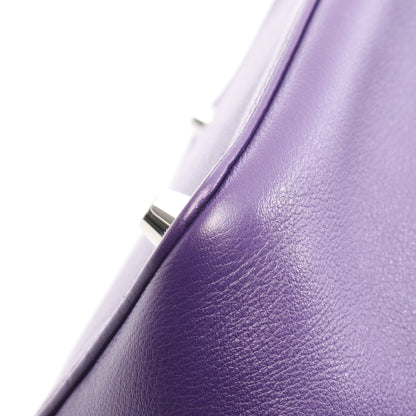 ツールボックス20 アイリス ハンドバッグ ヴォースイフト パープル シルバー金具 2WAY □N刻印 エルメス バッグ HERMES