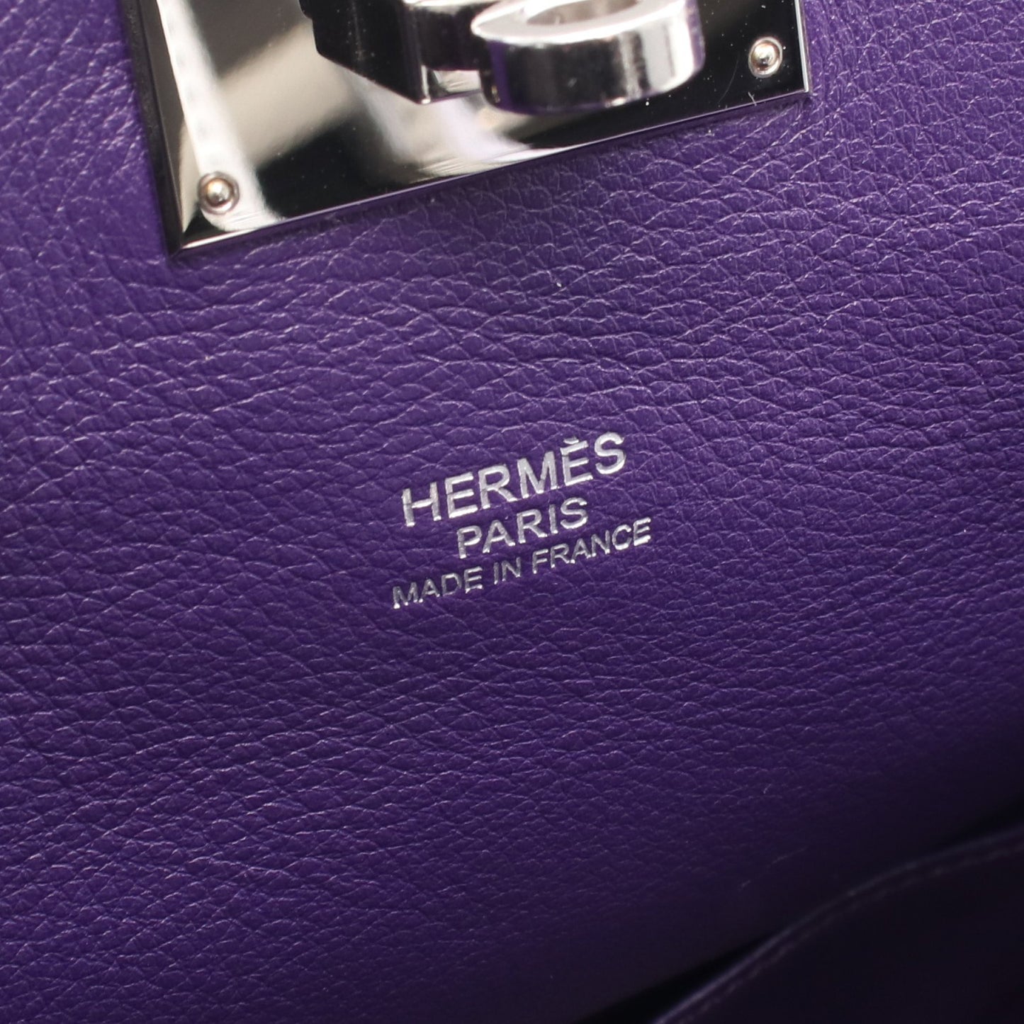 ツールボックス20 アイリス ハンドバッグ ヴォースイフト パープル シルバー金具 2WAY □N刻印 エルメス バッグ HERMES