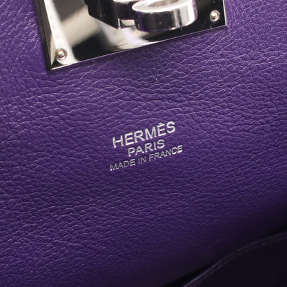 ツールボックス20 アイリス ハンドバッグ ヴォースイフト パープル シルバー金具 2WAY □N刻印 エルメス バッグ HERMES