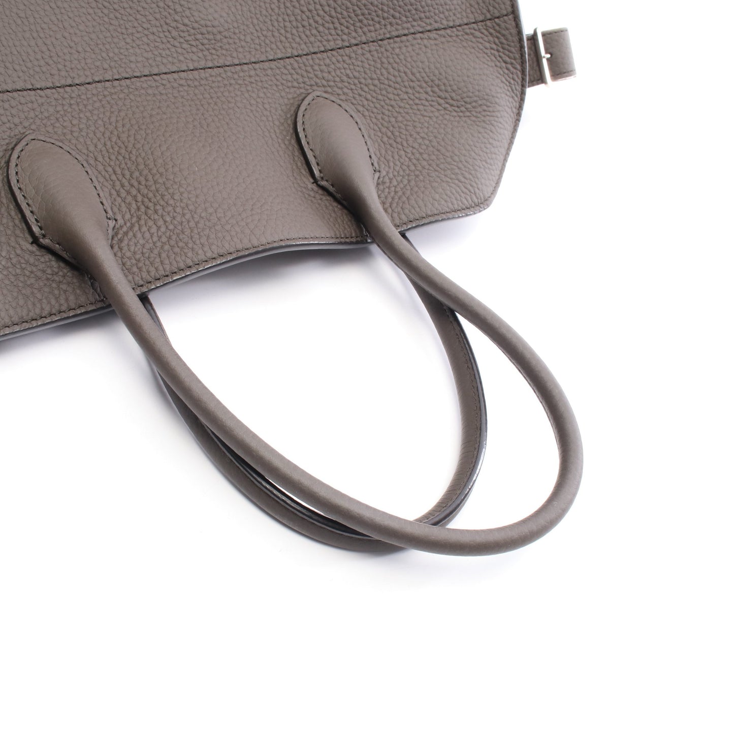 SOFT MARGAUX 15 マルゴー ハンドバッグ レザー グレーブラウン ザロウ バッグ THE ROW