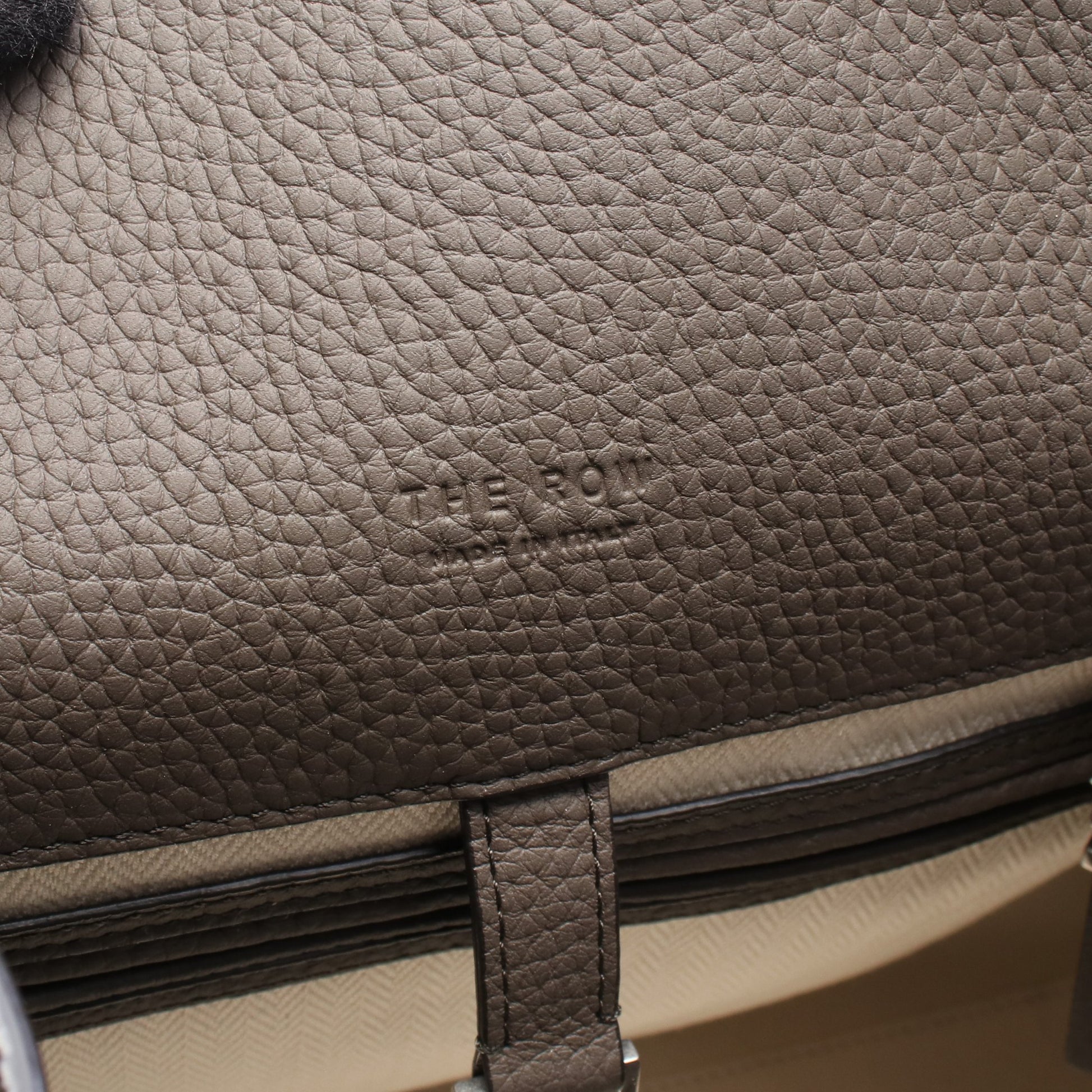 SOFT MARGAUX 15 マルゴー ハンドバッグ レザー グレーブラウン ザロウ バッグ THE ROW