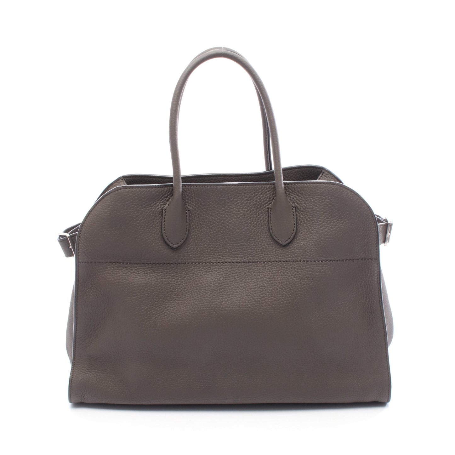 SOFT MARGAUX 15 マルゴー ハンドバッグ レザー グレーブラウン ザロウ バッグ THE ROW