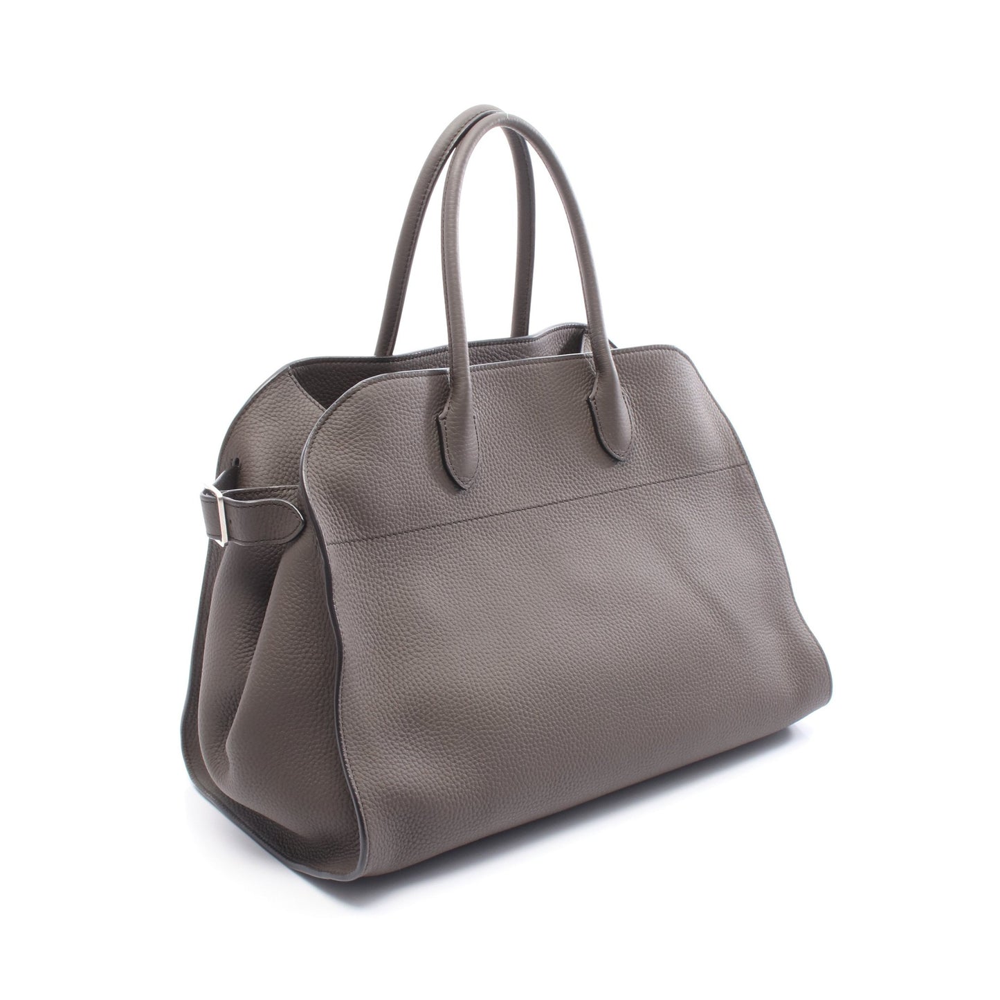 SOFT MARGAUX 15 マルゴー ハンドバッグ レザー グレーブラウン ザロウ バッグ THE ROW