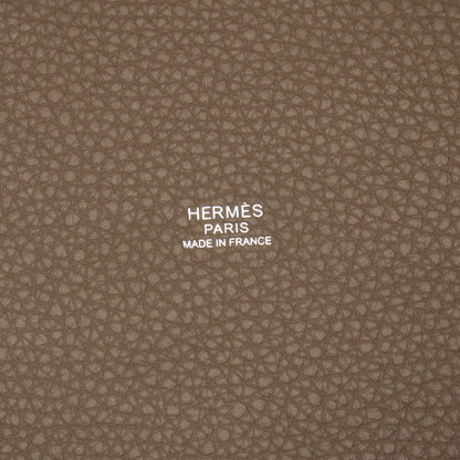 ピコタンロックMM エトゥープ ハンドバッグ トリヨンクレマンス グレーブラウン シルバー金具 K刻印 エルメス バッグ HERMES