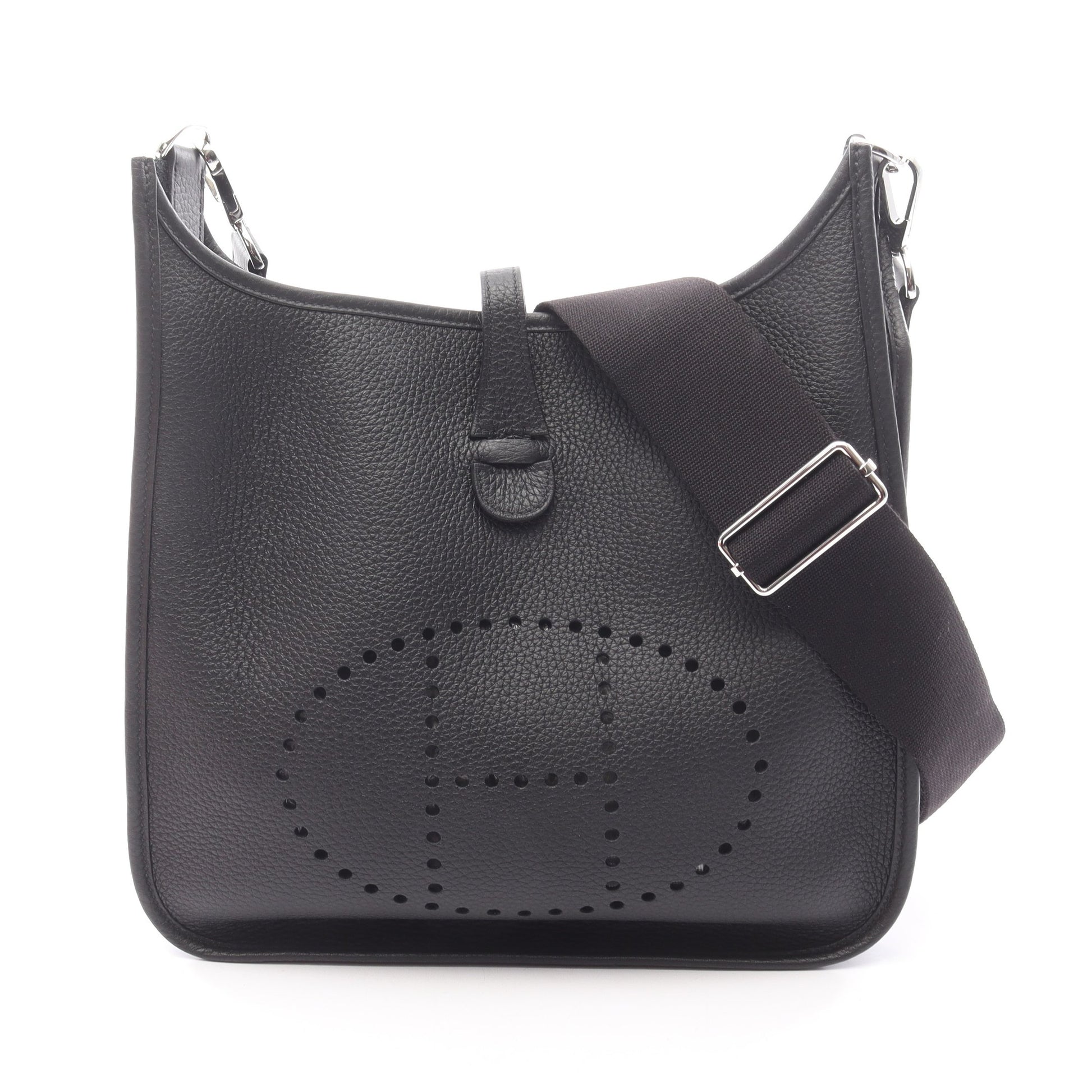 エヴリン 3 トロワ PM ショルダーバッグ トリヨンクレマンス ブラック シルバー金具 W刻印 エルメス バッグ HERMES