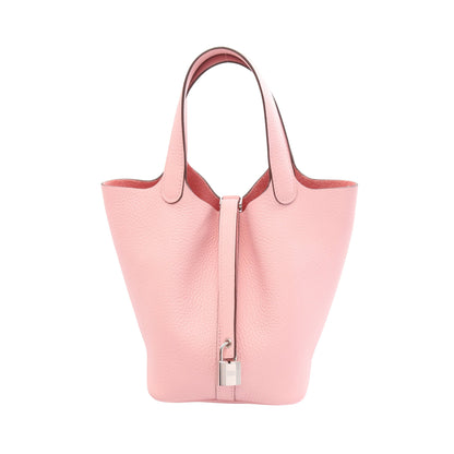 ピコタンロックPM ローズサクラ ハンドバッグ トリヨンクレマンス ライトピンク シルバー金具 K刻印 エルメス バッグ HERMES