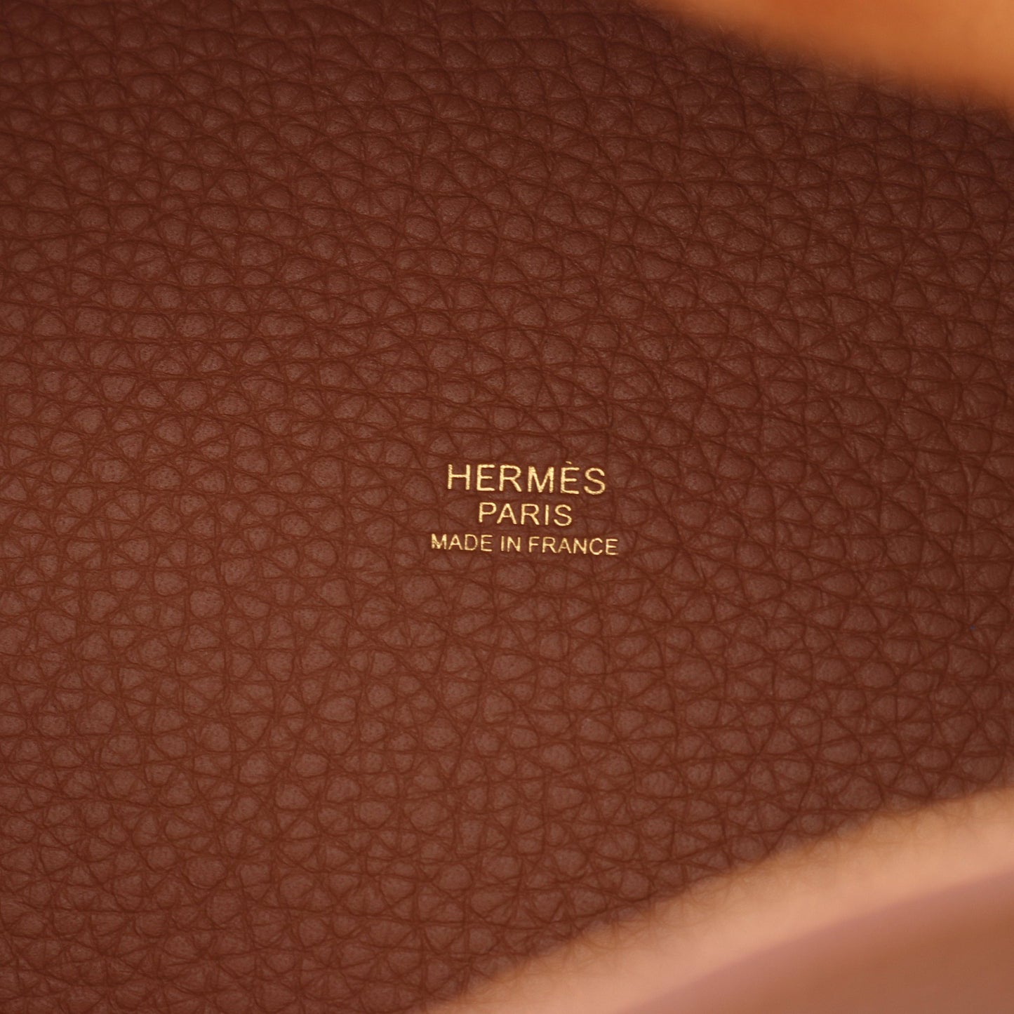 ピコタンロックPM ゴールド ハンドバッグ トリヨンクレマンス ブラウン ゴールド金具 K刻印 エルメス バッグ HERMES