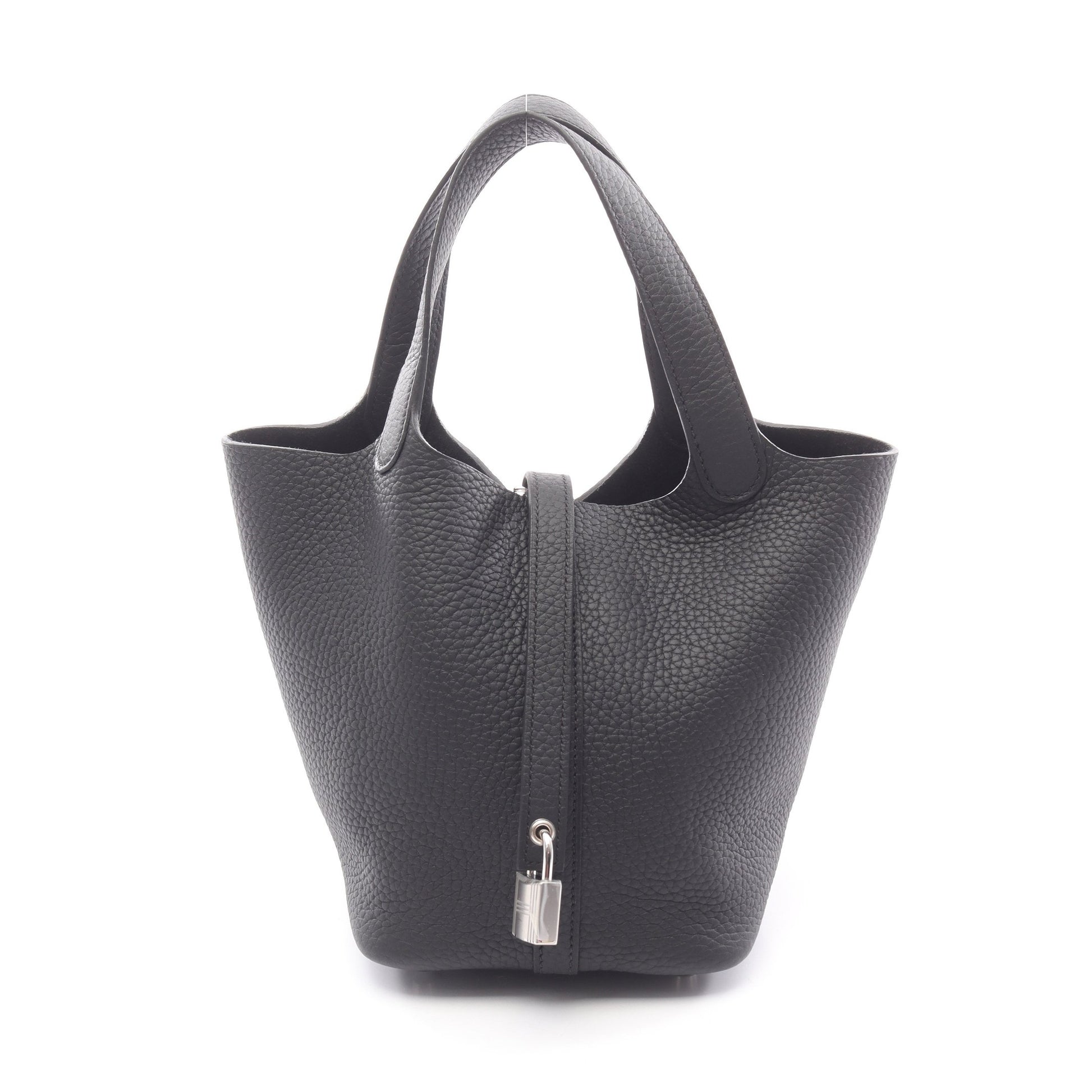 ピコタンロックPM ハンドバッグ トリヨンクレマンス ブラック シルバー金具 K刻印 エルメス バッグ HERMES