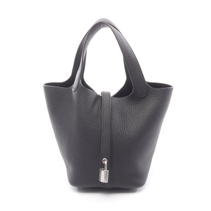 ピコタンロックPM ハンドバッグ トリヨンクレマンス ブラック シルバー金具 K刻印 エルメス バッグ HERMES