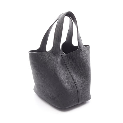 ピコタンロックPM ハンドバッグ トリヨンクレマンス ブラック シルバー金具 K刻印 エルメス バッグ HERMES