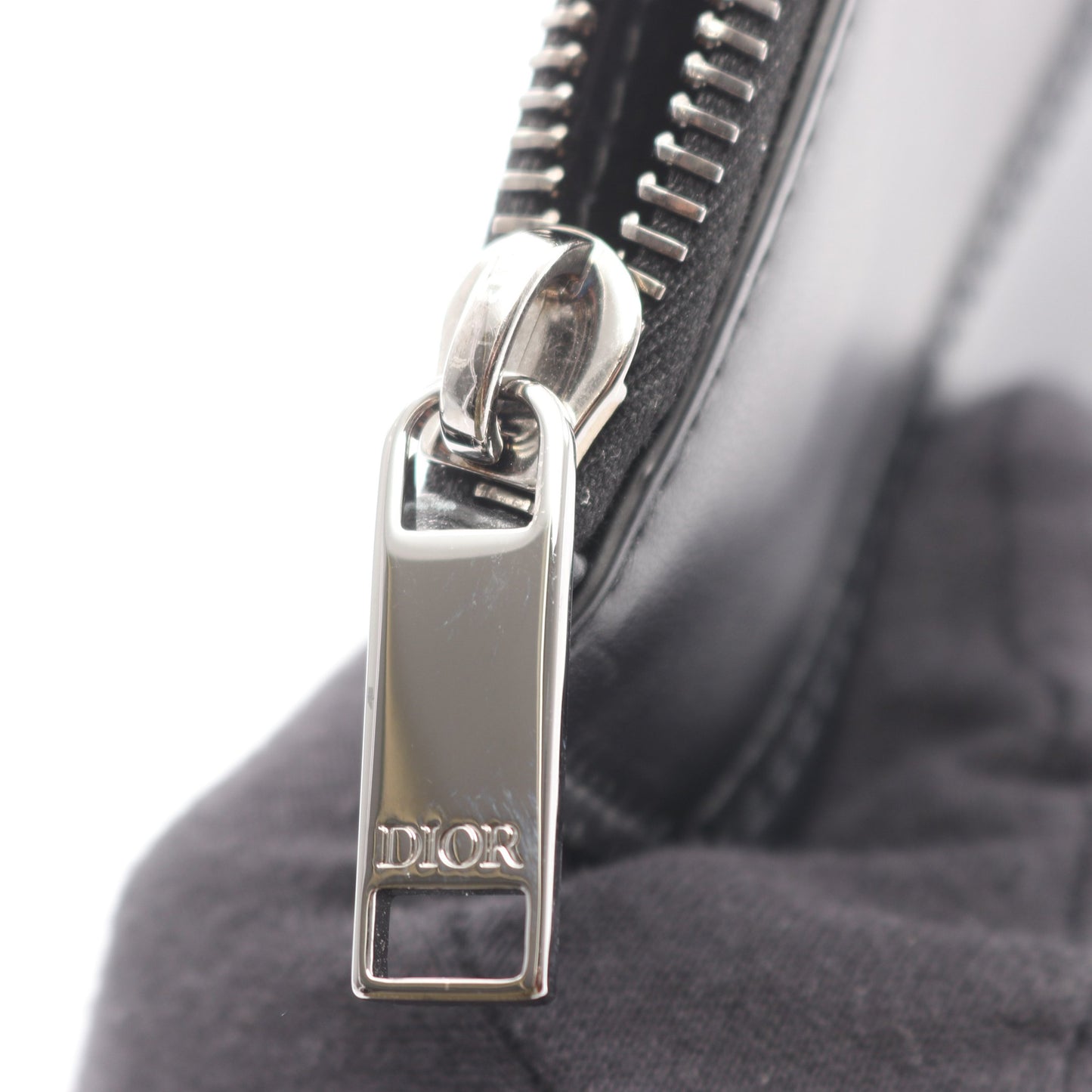 クラッチバッグ ロゴ レザー ブラック ダークグレー バイカラー ディオール バッグ DIOR