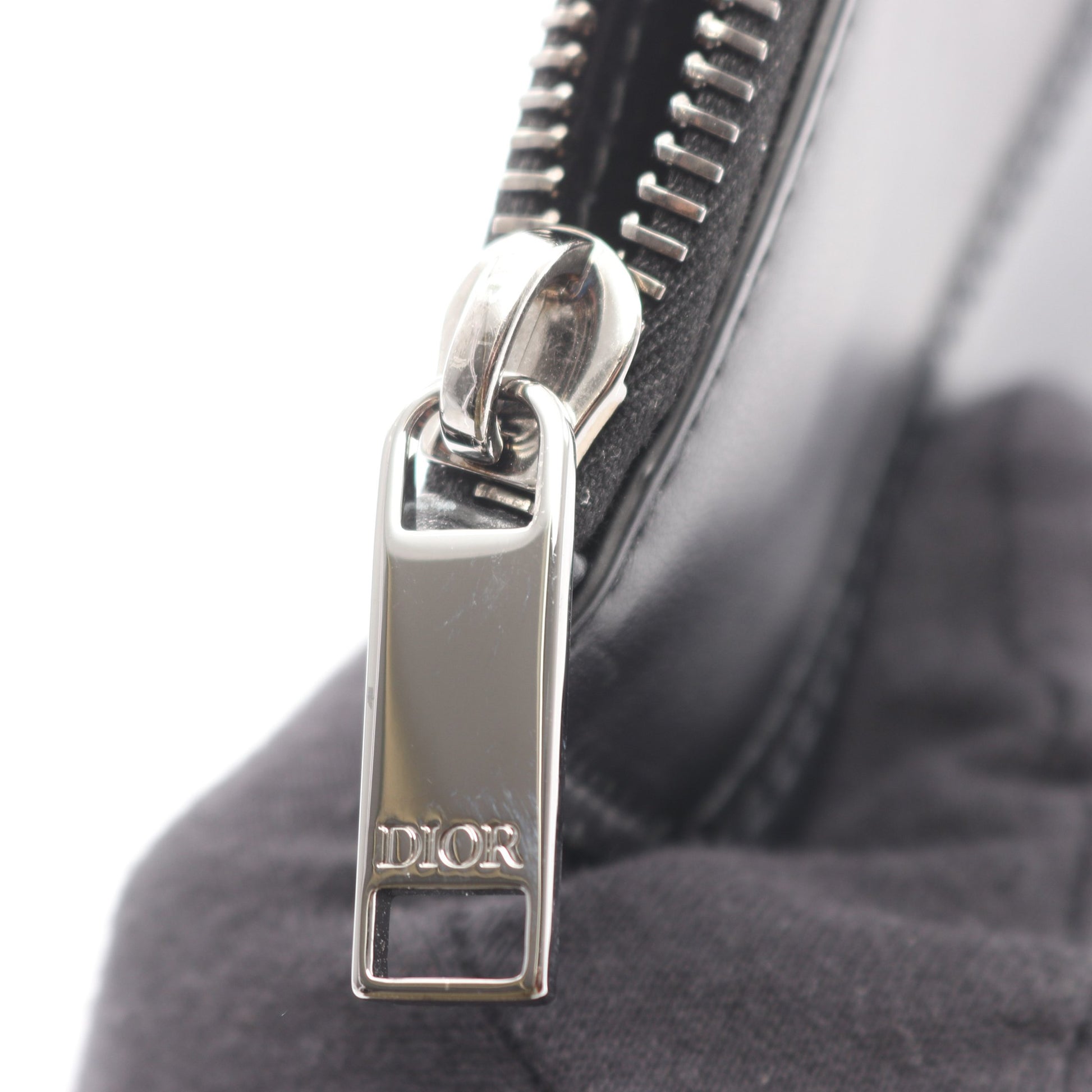 クラッチバッグ ロゴ レザー ブラック ダークグレー バイカラー ディオール バッグ DIOR