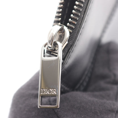 クラッチバッグ ロゴ レザー ブラック ダークグレー バイカラー ディオール バッグ DIOR