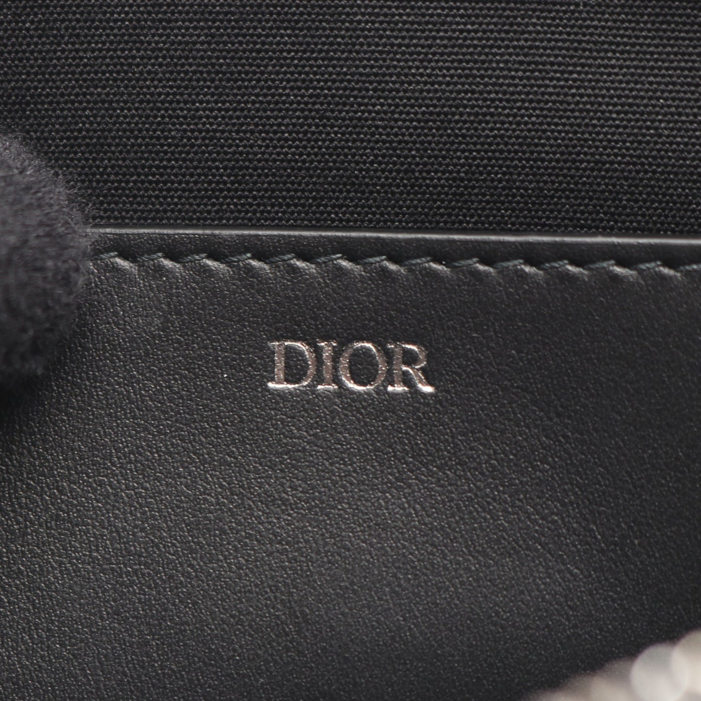 クラッチバッグ ロゴ レザー ブラック ダークグレー バイカラー ディオール バッグ DIOR