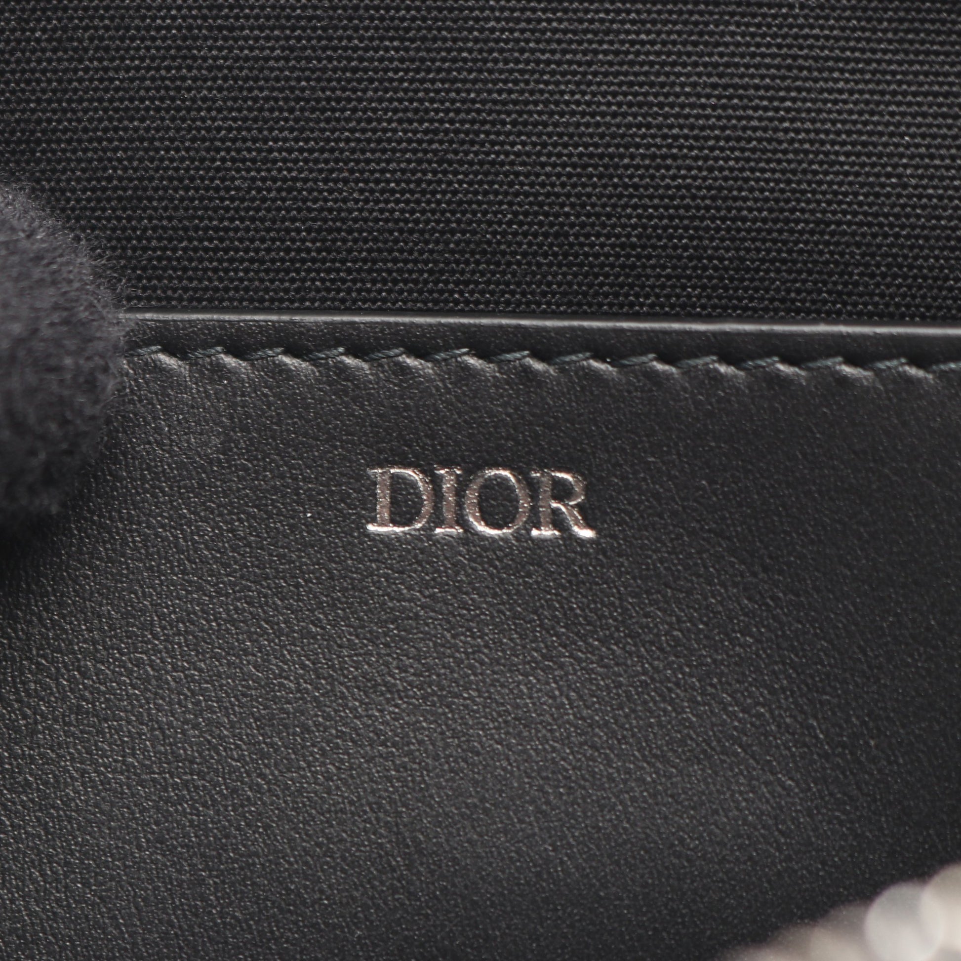 クラッチバッグ ロゴ レザー ブラック ダークグレー バイカラー ディオール バッグ DIOR