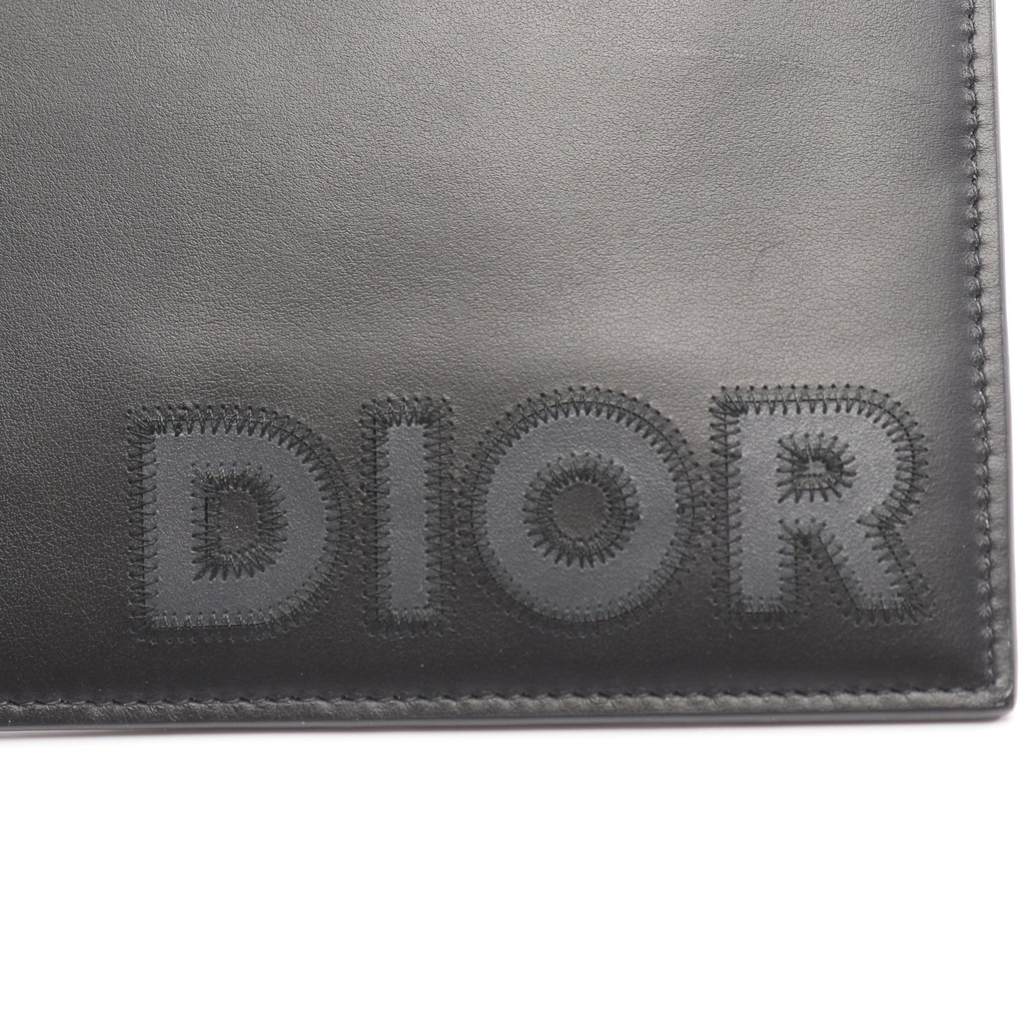 クラッチバッグ ロゴ レザー ブラック ダークグレー バイカラー ディオール バッグ DIOR