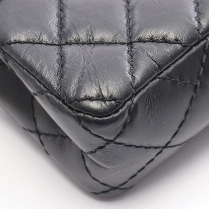 2.55 ミニマトラッセ Wチェーンショルダーバッグ レザー ブラック ゴールド金具 シャネル バッグ CHANEL