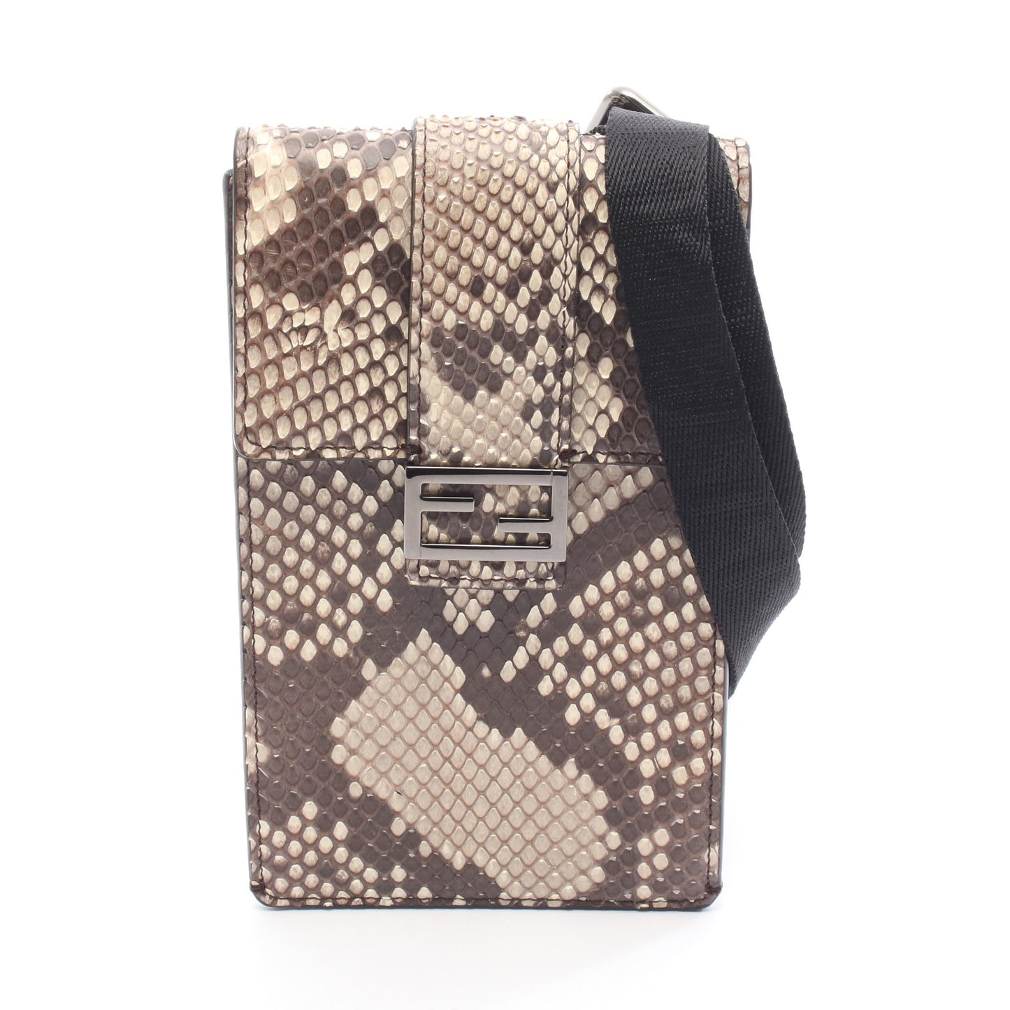 フォンホルダー ショルダーバッグ パイソン グレーブラウン グレーベージュ フェンディ バッグ FENDI
