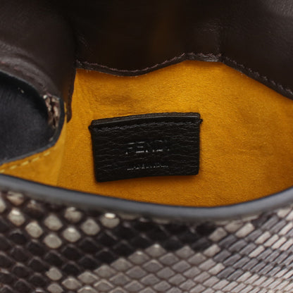 フォンホルダー ショルダーバッグ パイソン グレーブラウン グレーベージュ フェンディ バッグ FENDI