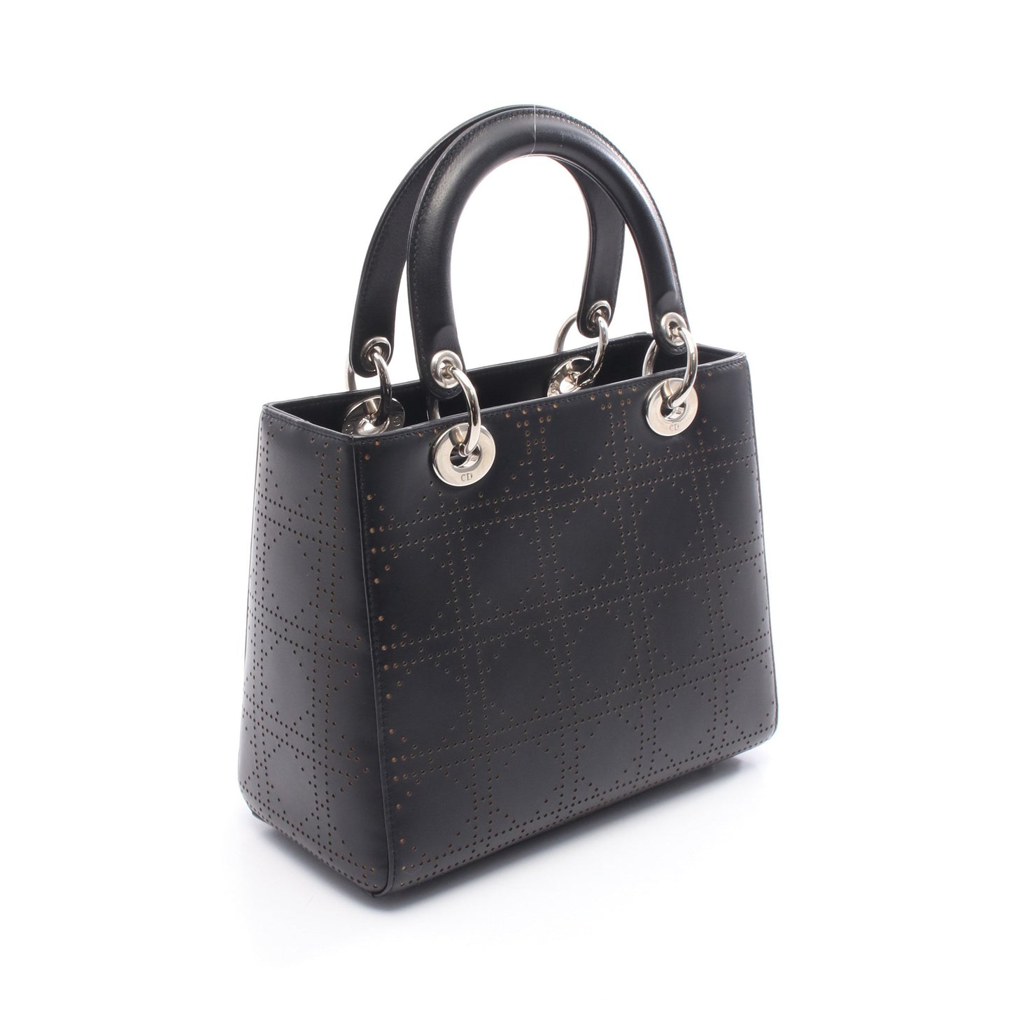 LADY DIOR レディディオール ハンドバッグ レザー ブラック 2WAY クリスチャンディオール バッグ Christian Dior