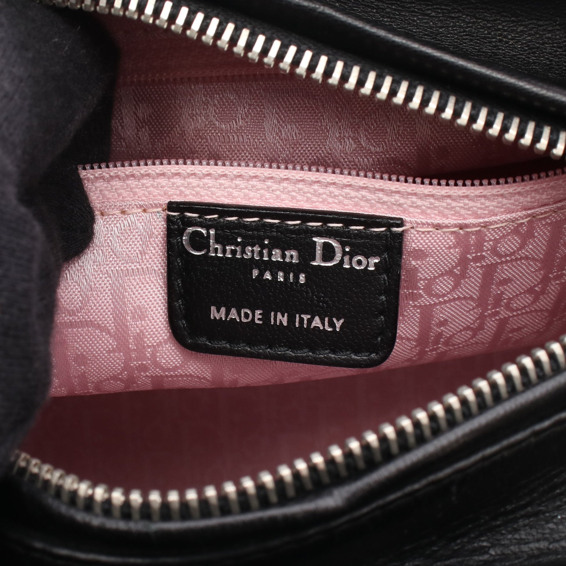 LADY DIOR レディディオール ハンドバッグ レザー ブラック 2WAY クリスチャンディオール バッグ Christian Dior