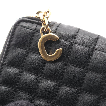 Coin＆Card Pouch Cチャーム カードケース コインケース レザー ブラック セリーヌ 財布・小物 CELINE