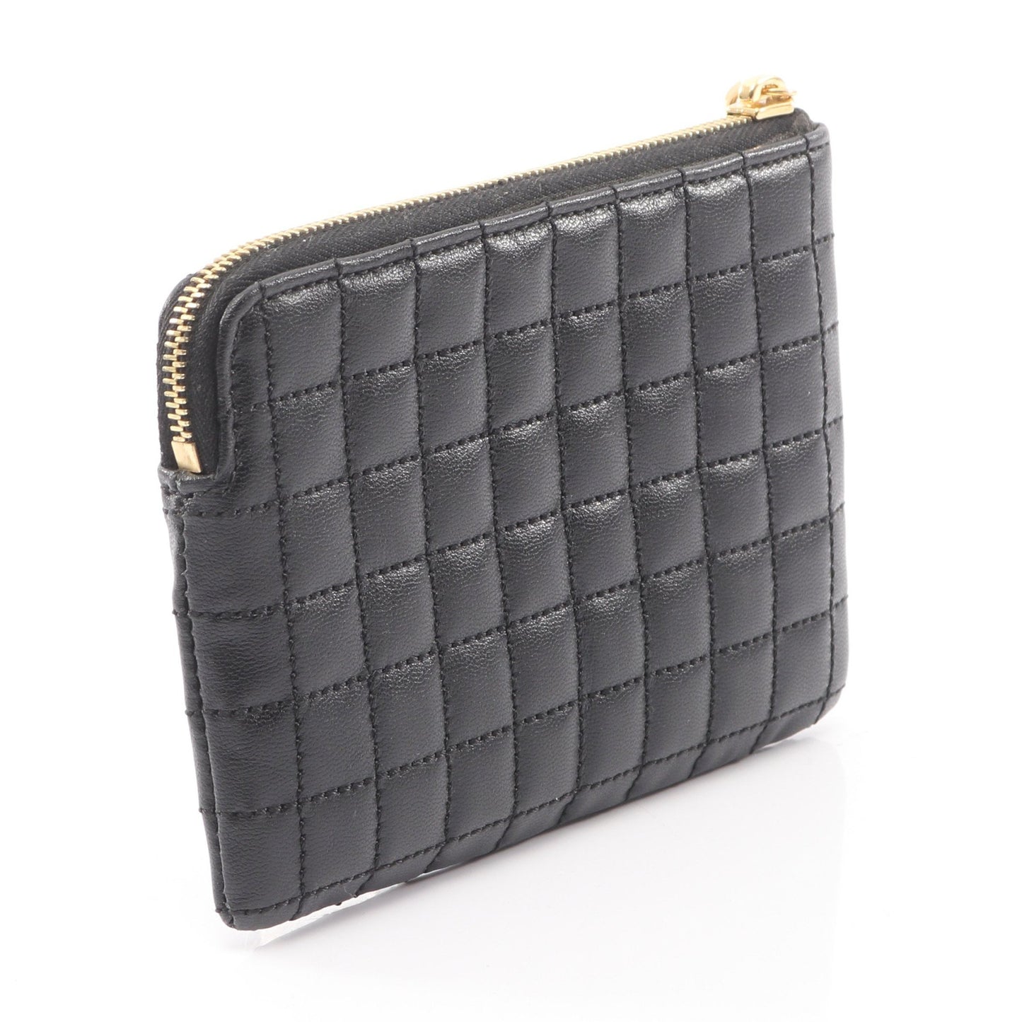 Coin＆Card Pouch Cチャーム カードケース コインケース レザー ブラック セリーヌ 財布・小物 CELINE