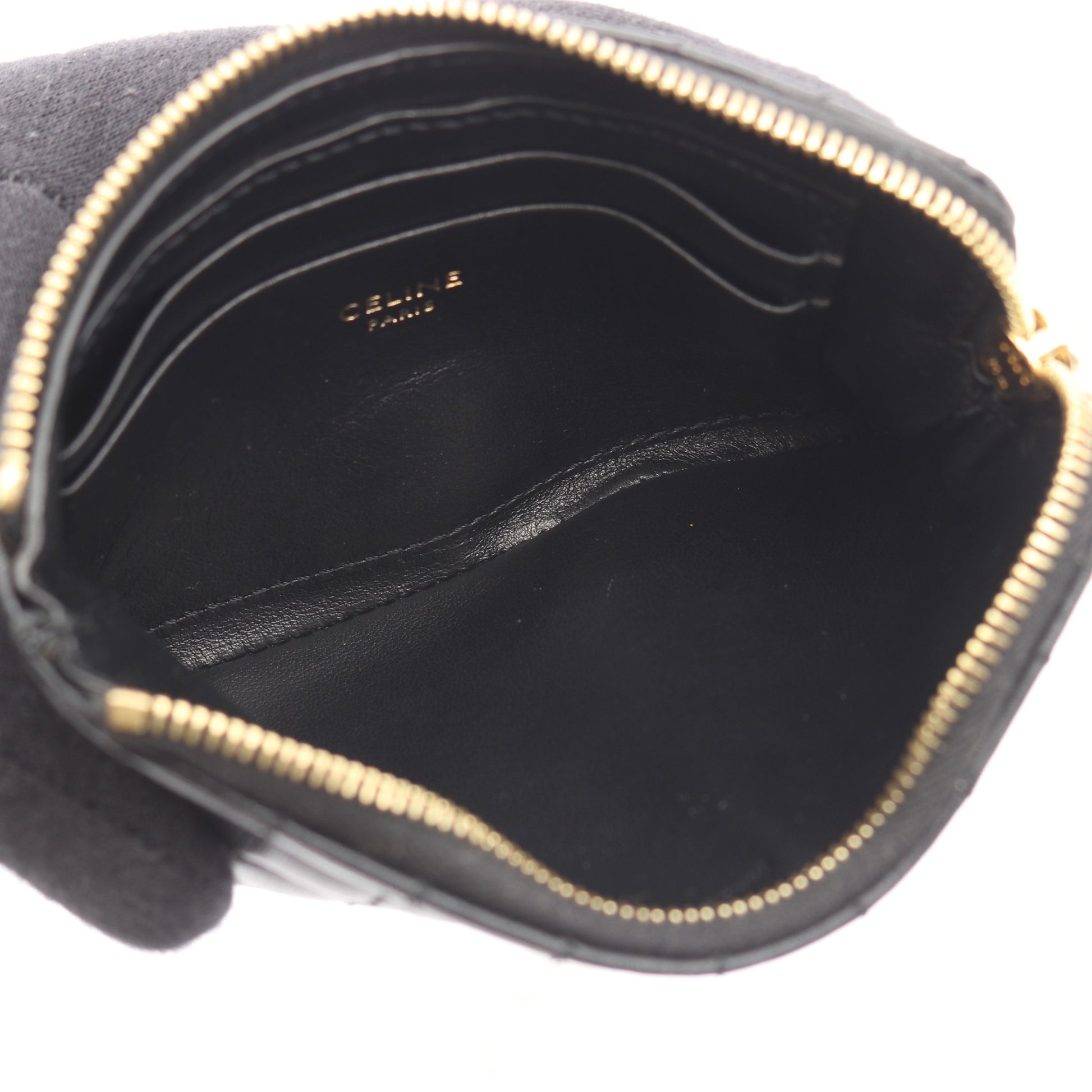 Coin＆Card Pouch Cチャーム カードケース コインケース レザー ブラック セリーヌ 財布・小物 CELINE