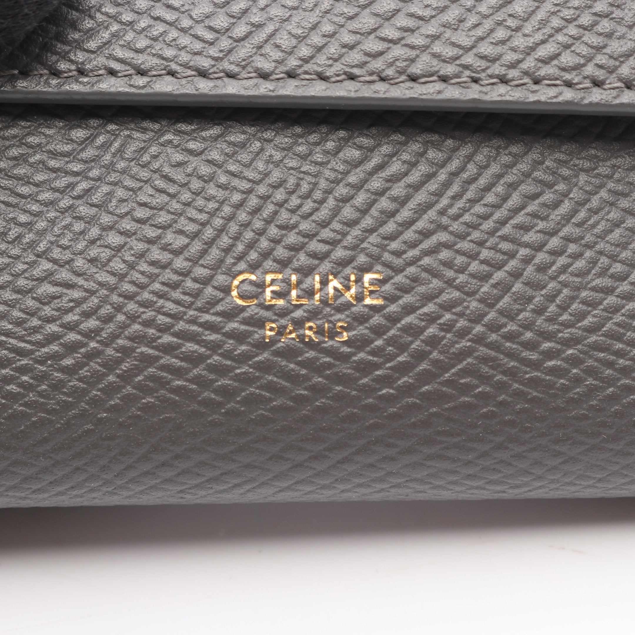 スモール トリフォールドウォレット 三つ折り財布 レザー グレー