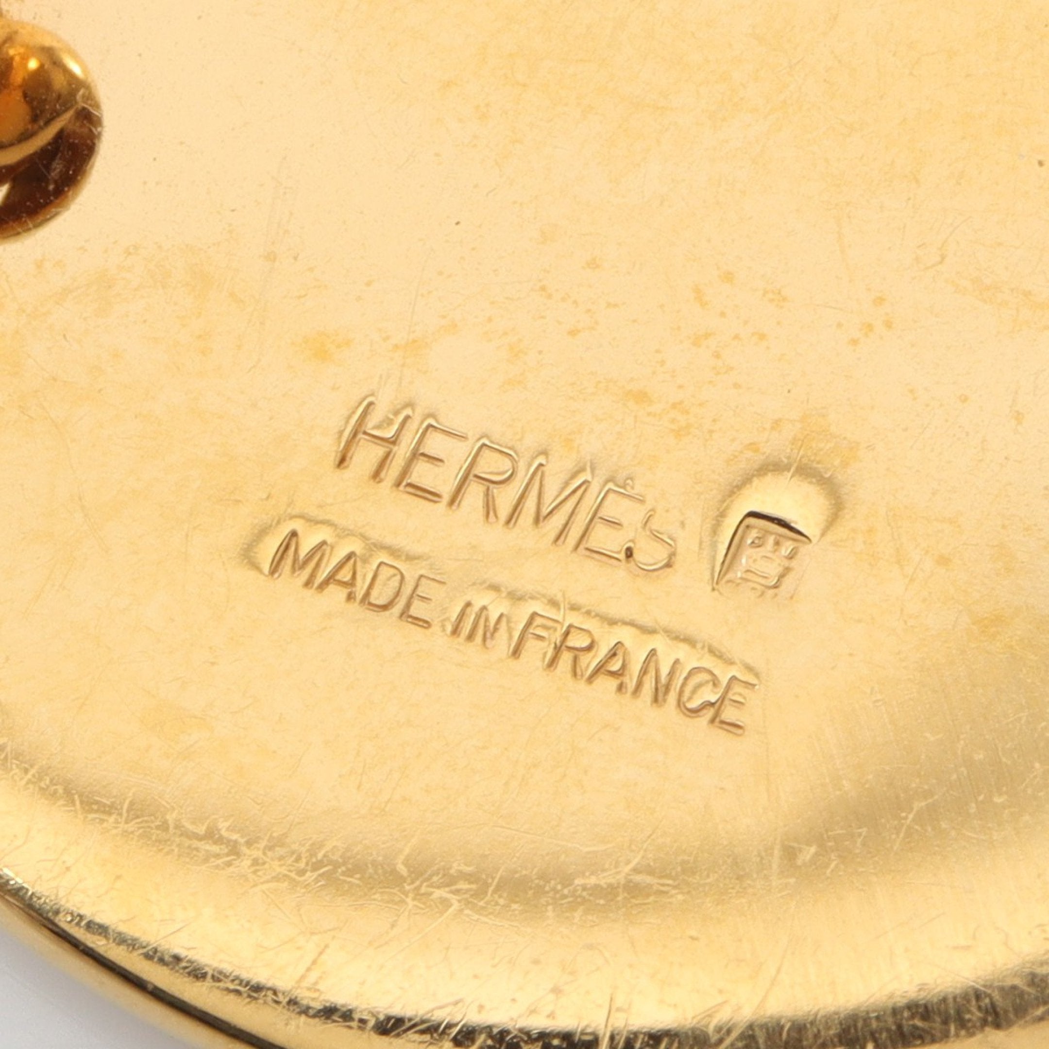 エマイユ ブローチ GP 七宝 ゴールド オレンジレッド マルチカラー