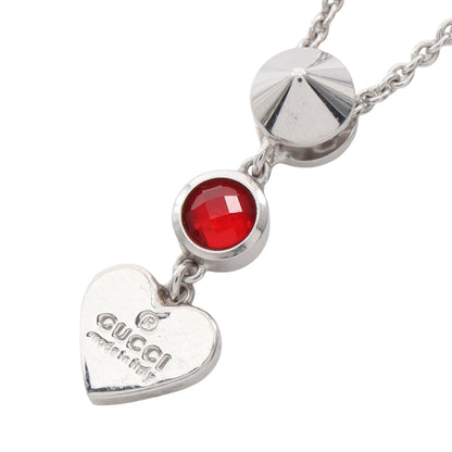 ハート ネックレス SV925 シルバー レッド グッチ アクセサリー GUCCI