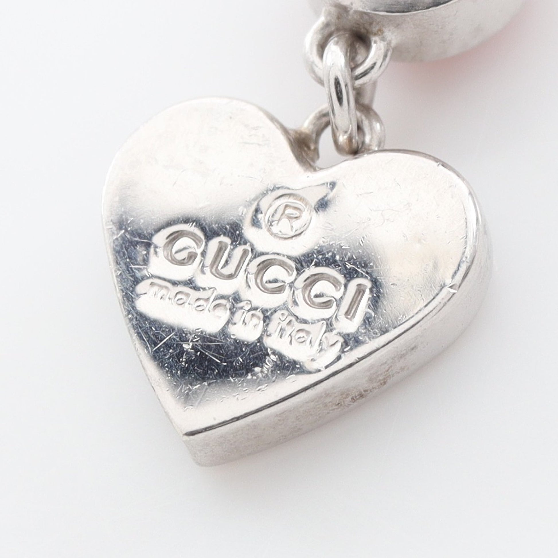 ハート ネックレス SV925 シルバー レッド グッチ アクセサリー GUCCI
