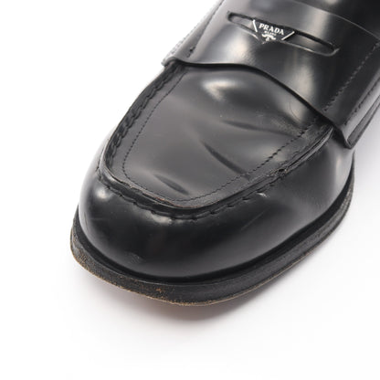 ローファー レザー ブラック 三角プレート プラダ シューズ PRADA