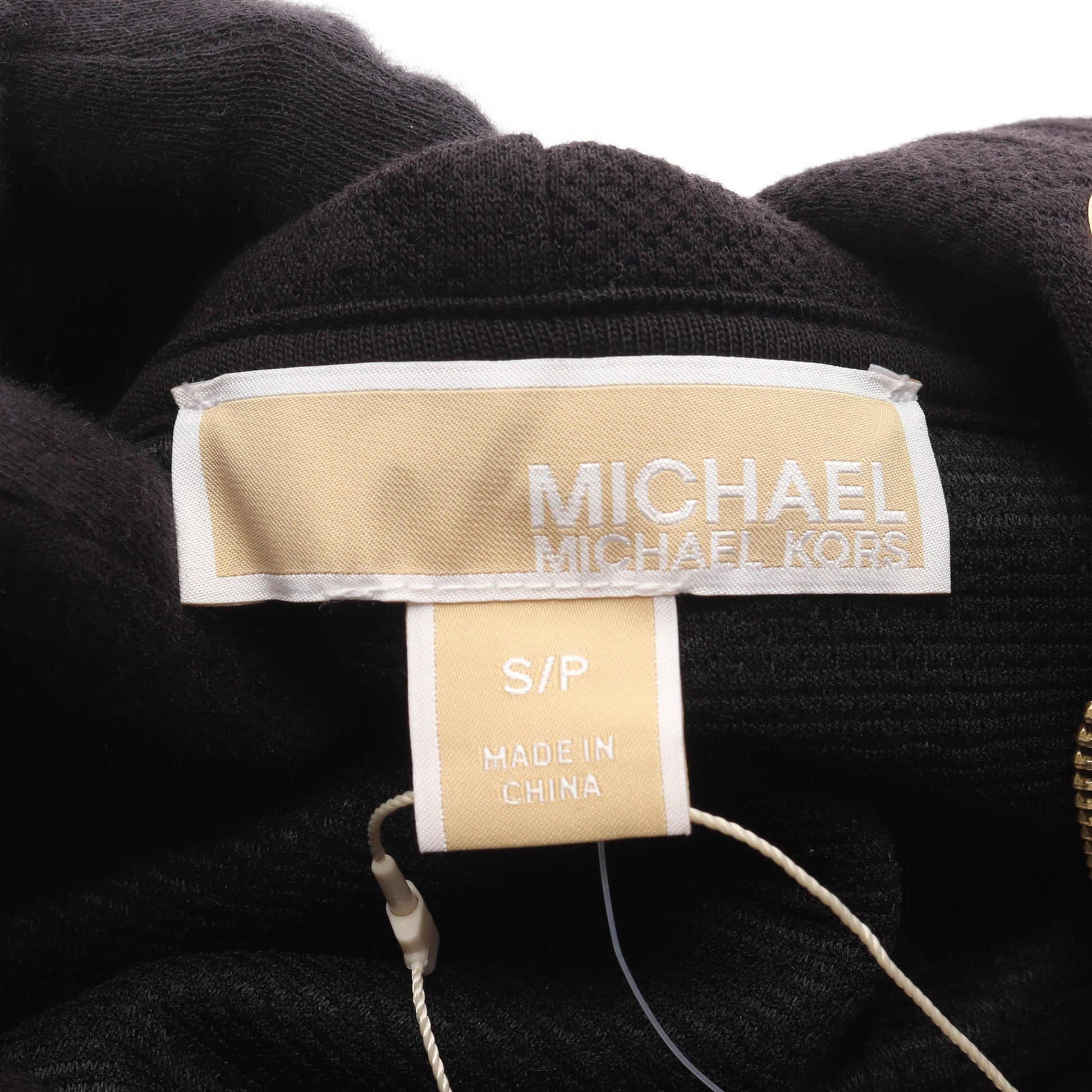 ジップアップパーカー ロゴ総柄 ブラック マイケルコース トップス MICHAEL KORS