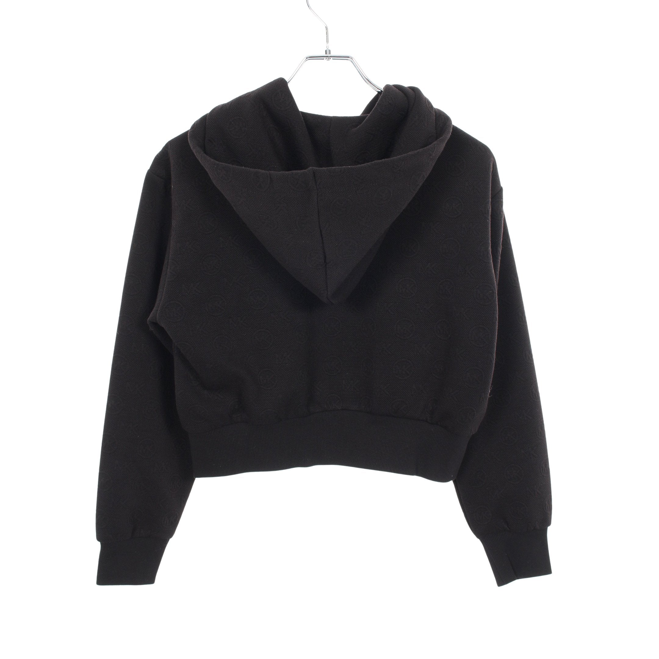 マイケルコースジップパーカー黒 ジップアップパーカー ロゴ総柄 ブラック マイケルコース – RECLO