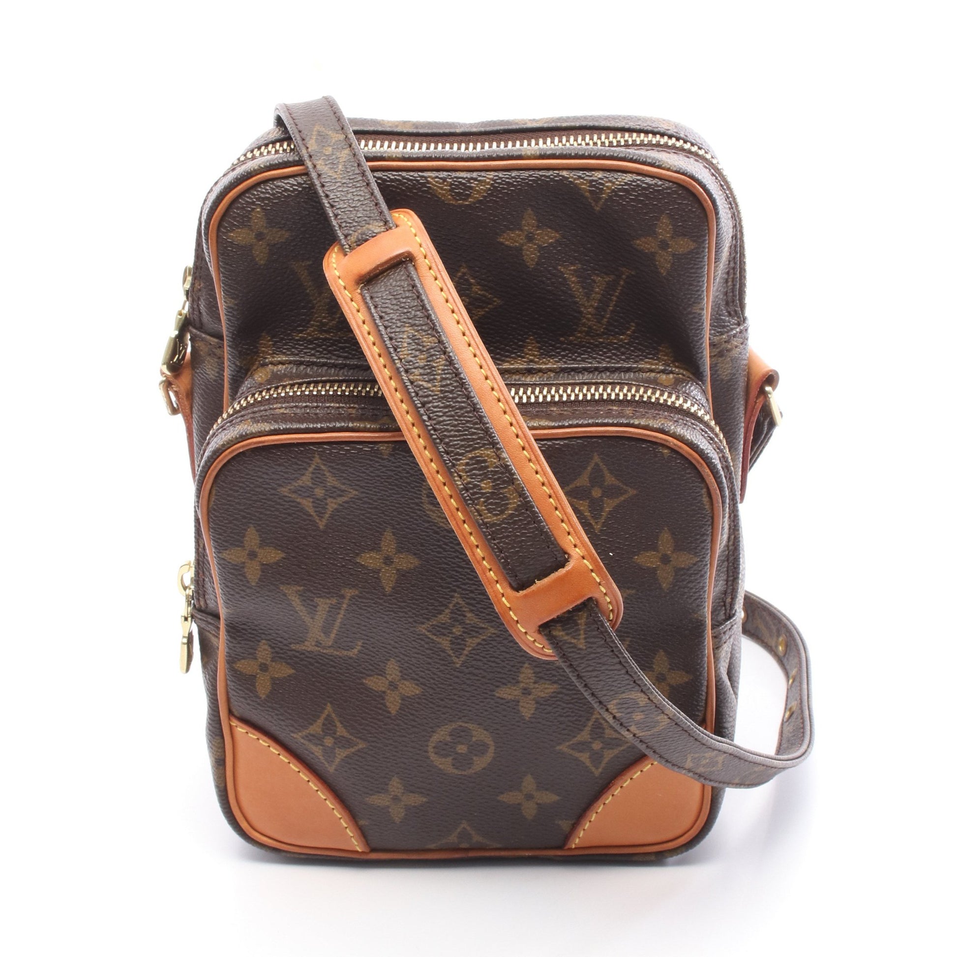アマゾン モノグラム ショルダーバッグ PVC レザー ブラウン ルイヴィトン バッグ LOUIS VUITTON