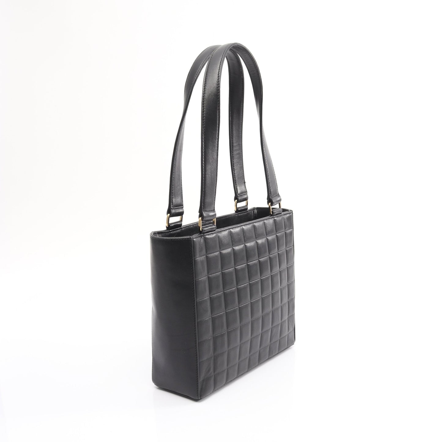 チョコバー ショルダーバッグ トートバッグ ラムスキン ブラック ゴールド金具 シャネル バッグ CHANEL
