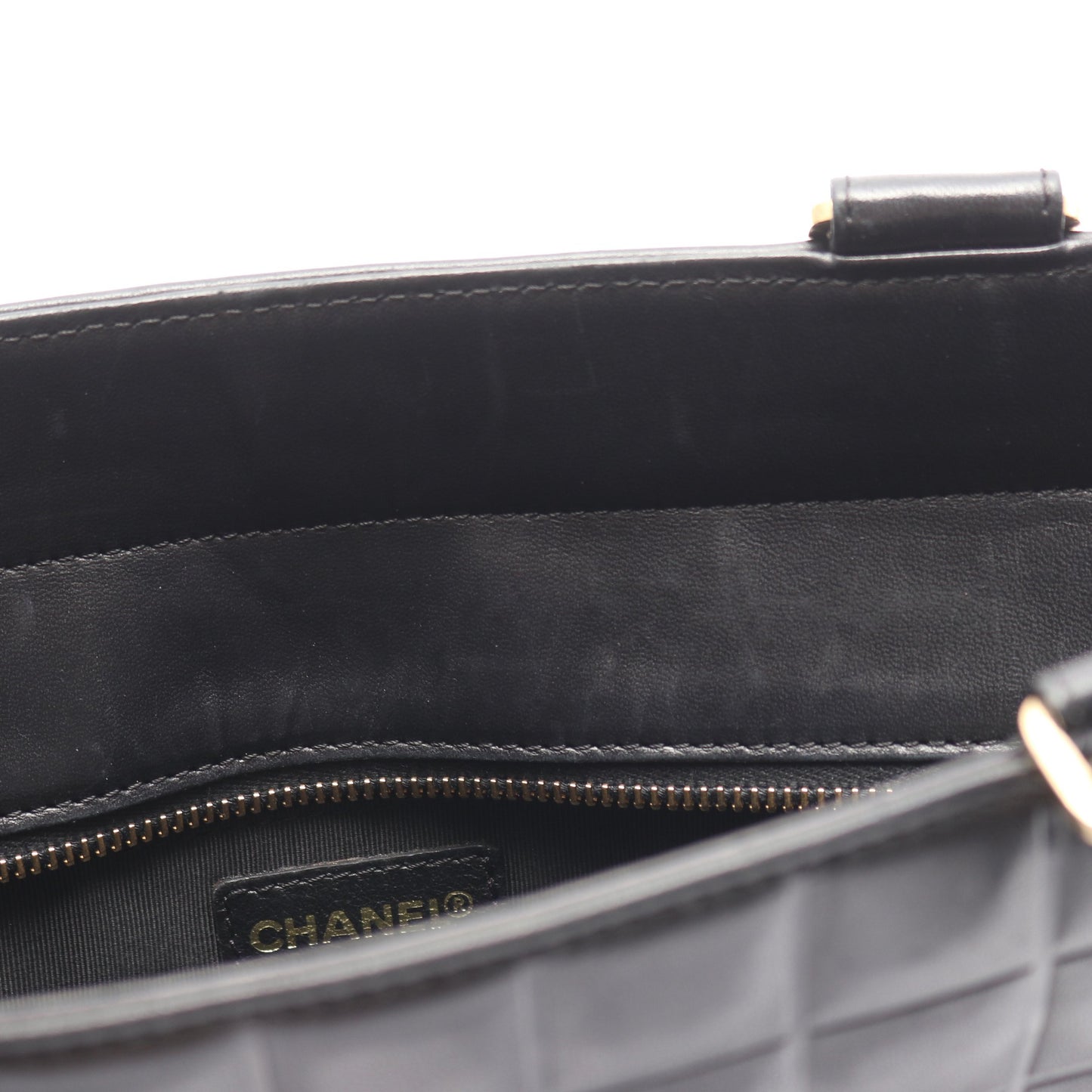 チョコバー ショルダーバッグ トートバッグ ラムスキン ブラック ゴールド金具 シャネル バッグ CHANEL