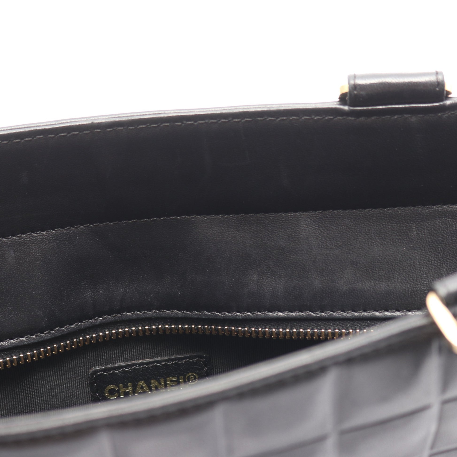チョコバー ショルダーバッグ トートバッグ ラムスキン ブラック ゴールド金具 シャネル バッグ CHANEL